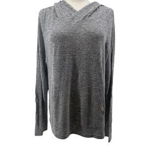 UGG Heather Gray Hooded Long Sleeve Sweater Size L